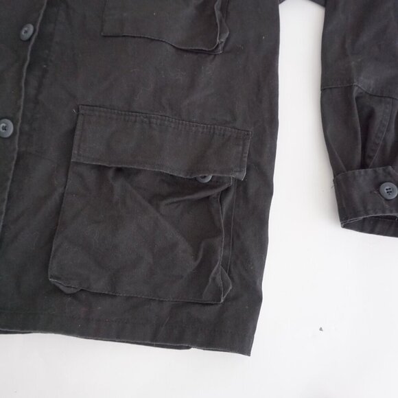 Rothco BDU Black Military Issue Button Up Canvas Cotton Utility Jacket XL - Picture 5 of 13